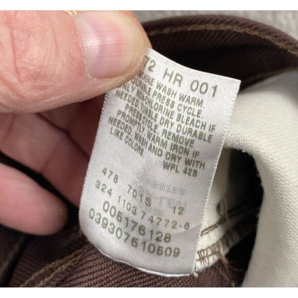 Levis Mens 517 Jeans 42x30 Boot Cut Brown 100% Polyester Vintage 1972 - Picture 4 of 16